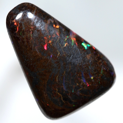 SOLID BOULDER OPAL Rivers of red and turquoise blue SEE VIDEO 